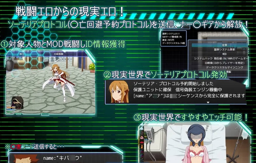 图片[2]-SAO: 刀剑神域同人 SA●: Ghost Protocol v2.0 AI汉化版+全回想[1.5G]-acg游戏网