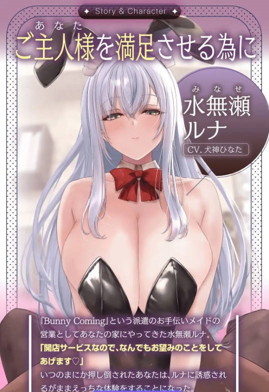 图片[3]-[SLG/动态]BunnyComing♡兔女郎女仆水无濑露娜的甜蜜侍奉♡ 正式版+动画版[新作][PC+安卓][1.9G]-acg游戏网